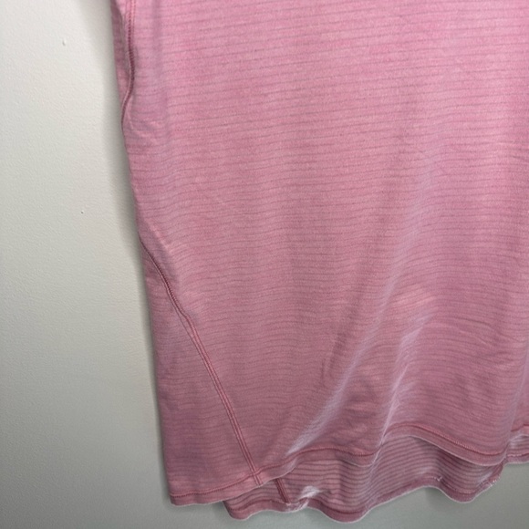Lululemon Striped Pink Short Sleeve Active Top ptp 17” - Picture 4 of 9